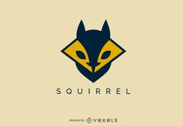 Geometric squirrel face logo template