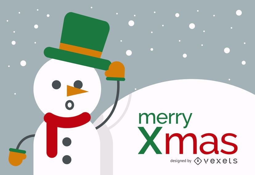 Merry Xmas snowman design Merry Xmas snowman design