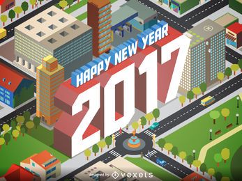 Isometrisches Stadtdesign 2017