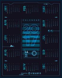 Calendario futurista 2017