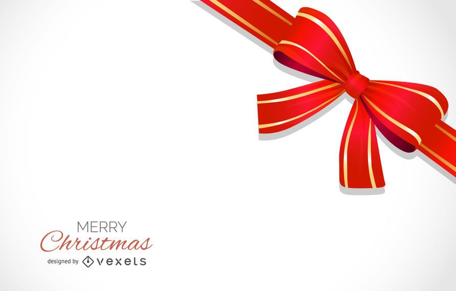 Red Christmas bow backdrop design with lettering Red Christmas bow backdrop design with lettering