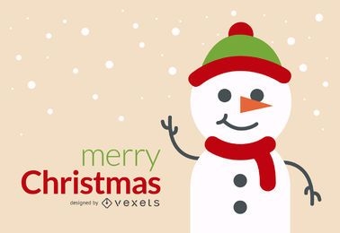 Christmas snowman card design