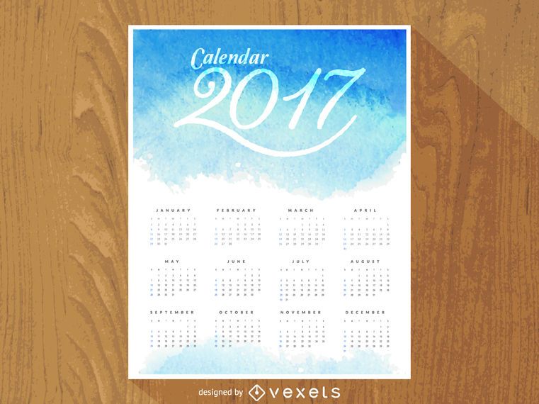 2017 watercolor calendar 2017 watercolor calendar