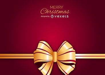 Golden bow Christmas backdrop