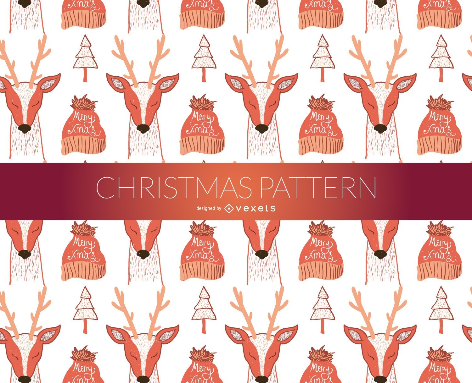 Christmas reindeer pattern