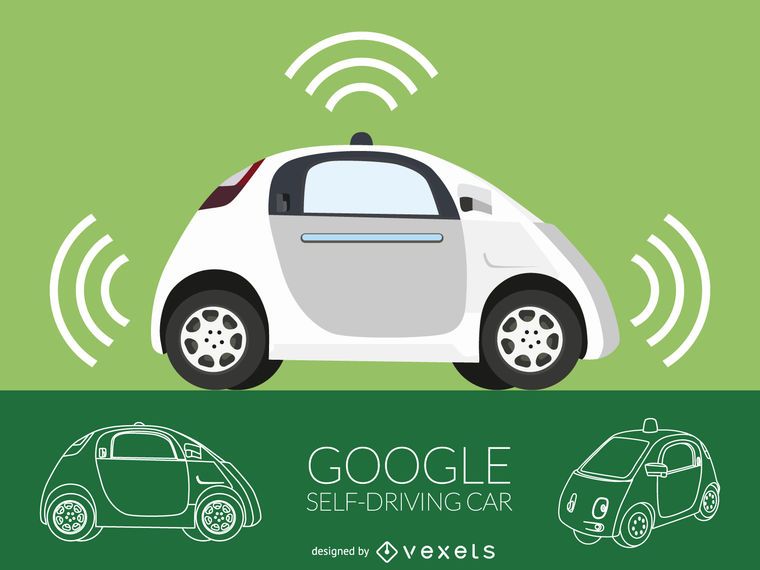Isolated self-driving car Isolated self-driving car