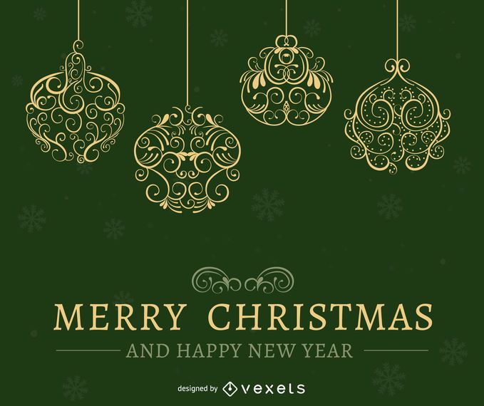 Green Christmas card design Green Christmas card design