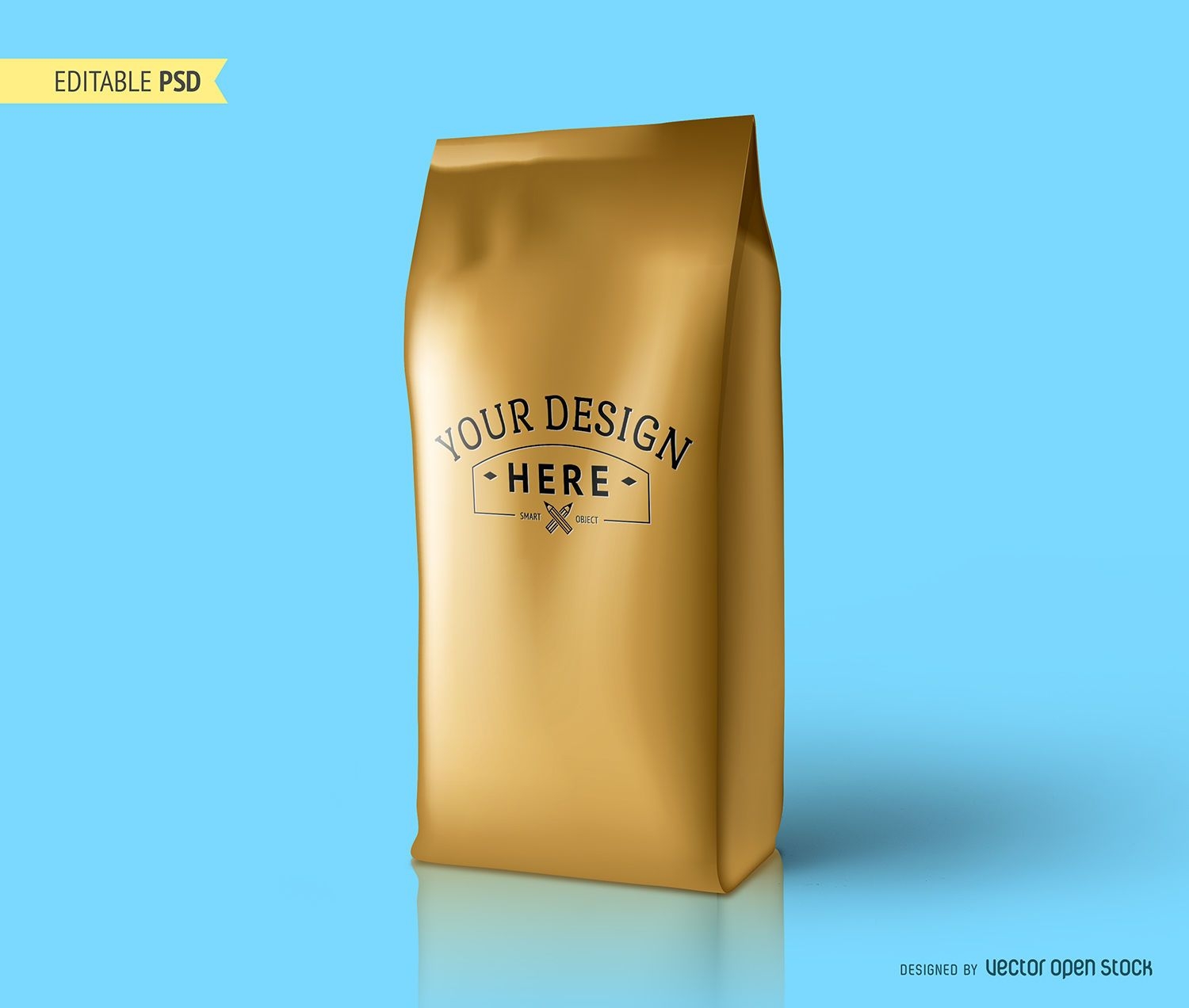 Coffee packaging mockup PSD