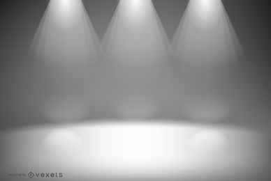 Desenho de cenário de luzes de estúdio