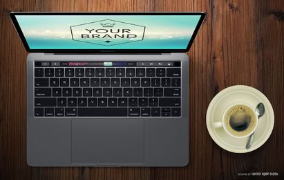 Macbook Pro Touch Bar mockup Macbook Pro Touch Bar mockup