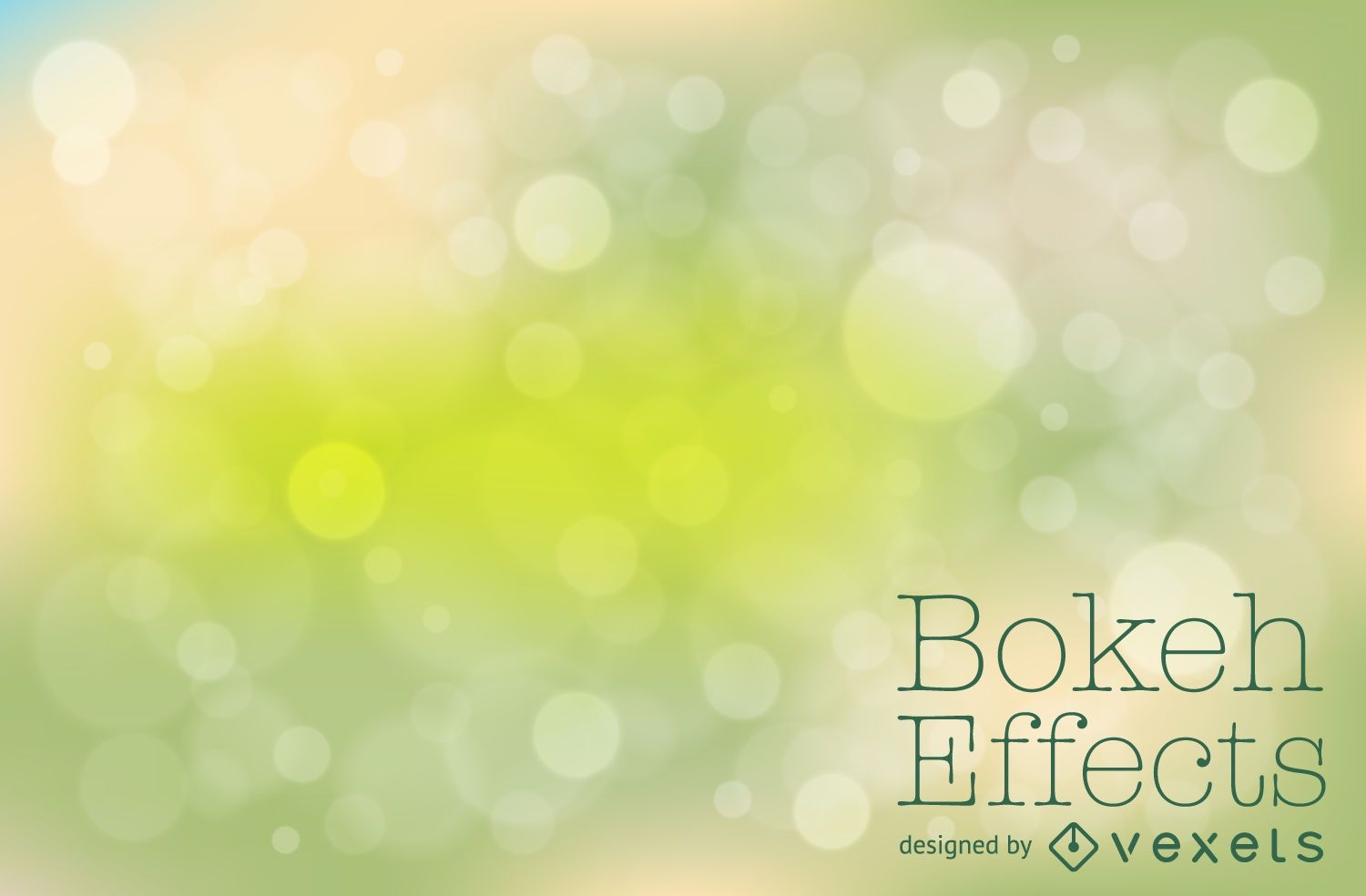 Diseño de fondo verde bokeh