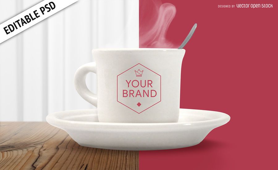 Taza de café maqueta PSD Taza de café maqueta PSD