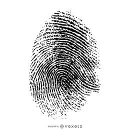 Isolated fingerprint illustration