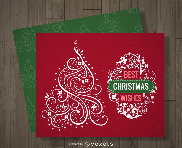 Swirl Christmas card design Swirl Christmas card design
