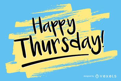 Happy Thursday Lettering Design Vector Download