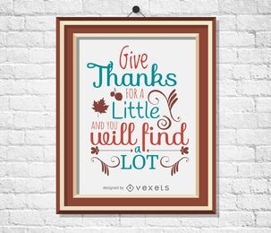 Thanksgiving quote poster