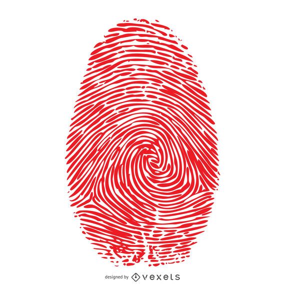 Red fingerprint illustration Red fingerprint illustration