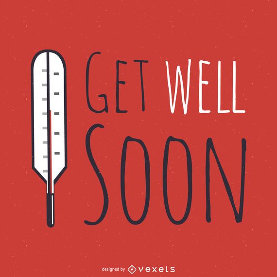 Hand drawn get well soon card Hand drawn get well soon card