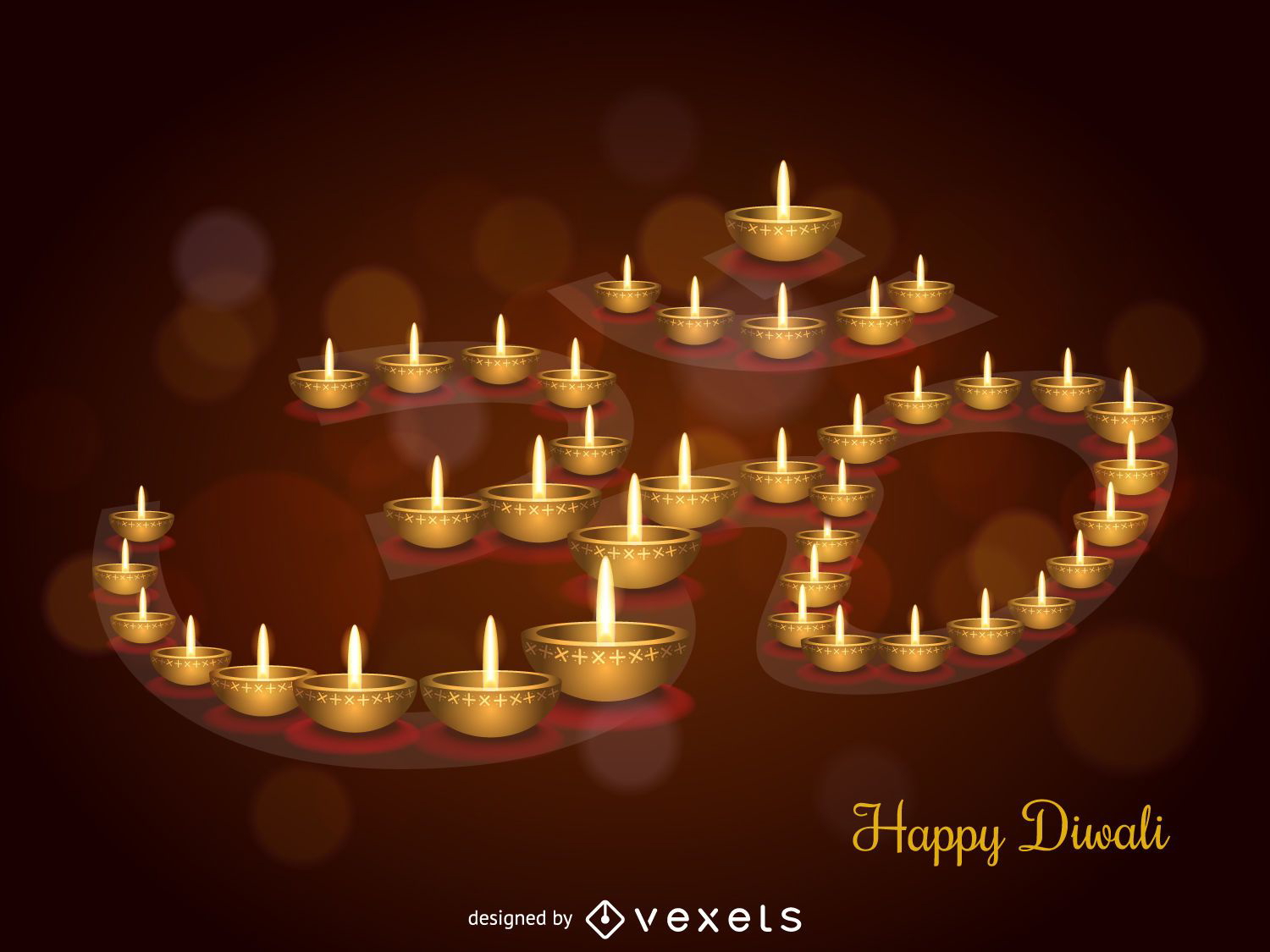 Projeto de ilustração de velas Diwali