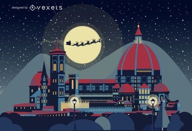 Florence Christmas skyline