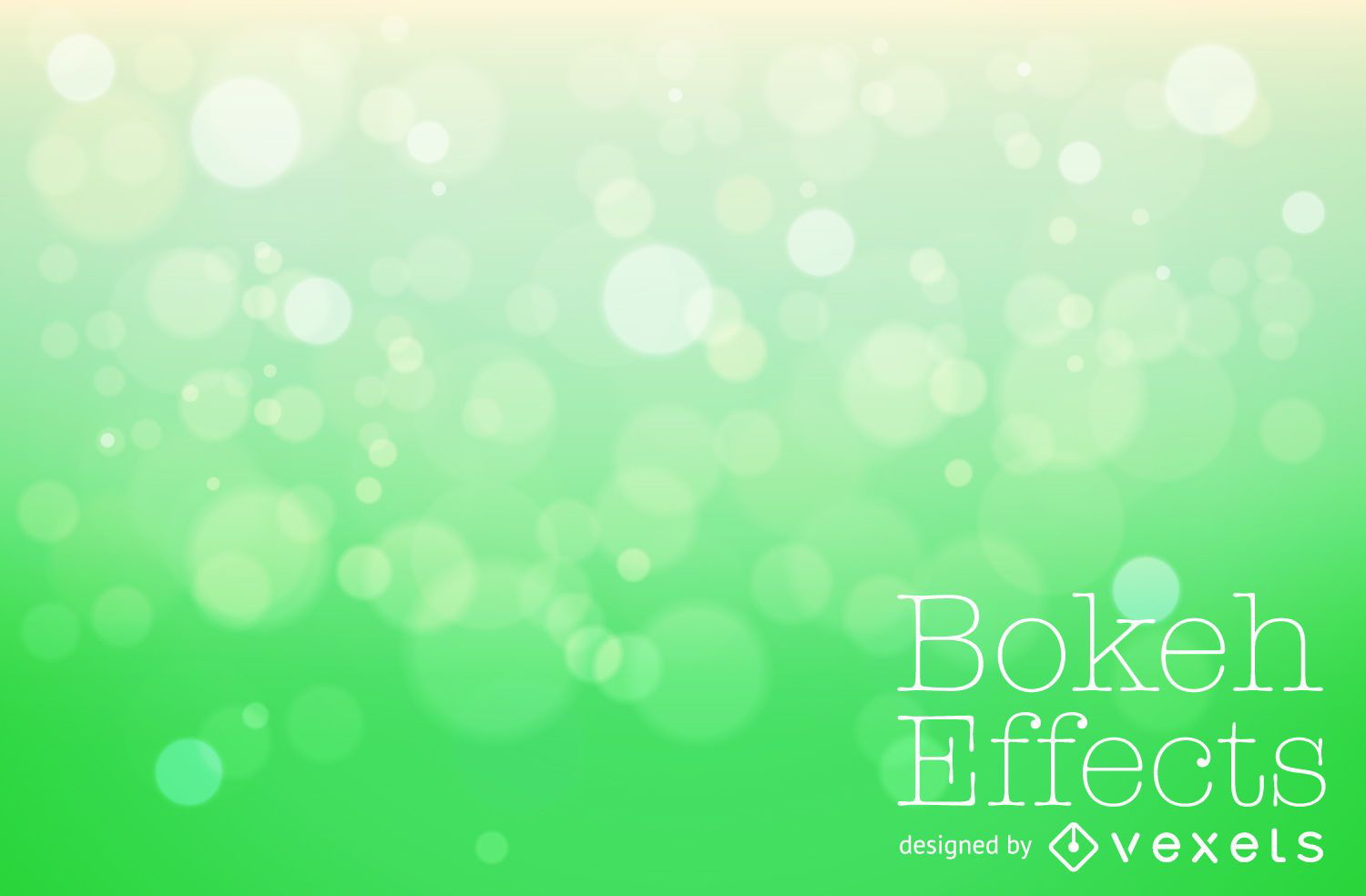 Gradient green bokeh background