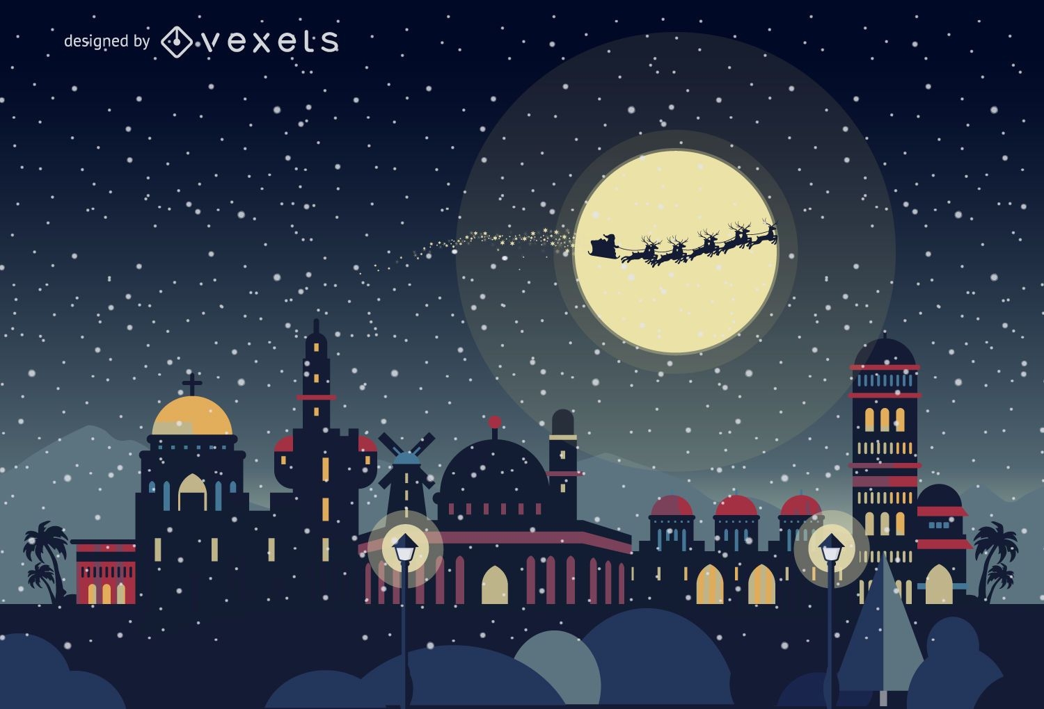 Jerusalen Christmas skyline