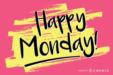 Handwritten Happy Monday design