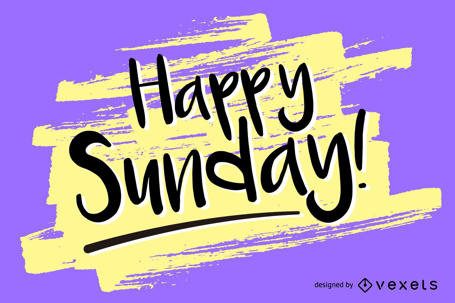 Handwritten Happy Sunday design