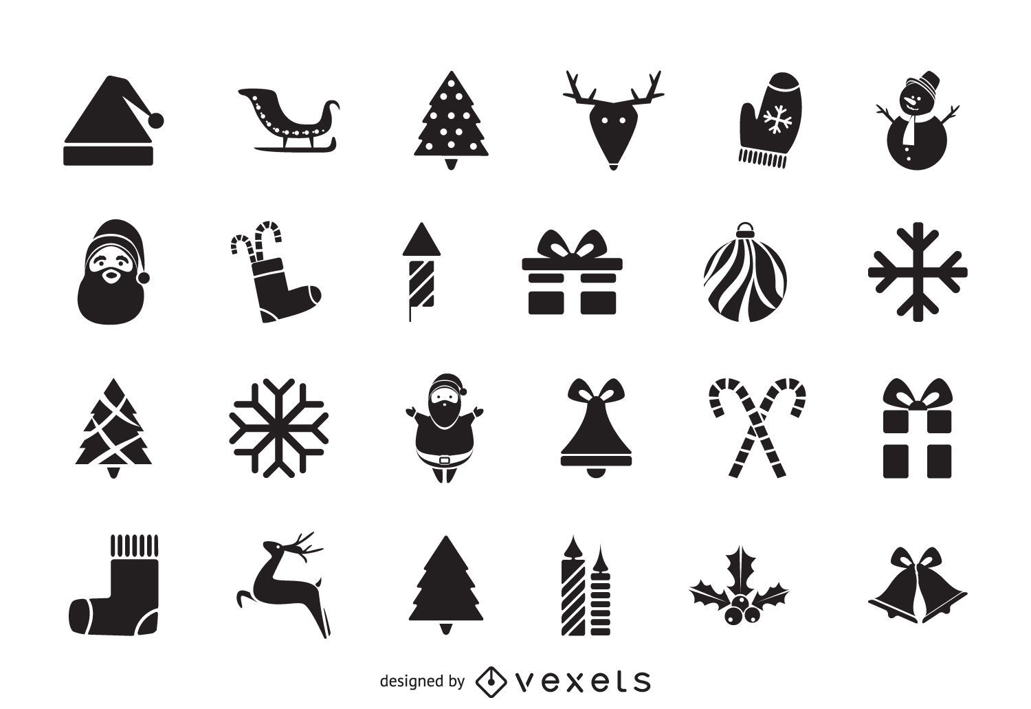Christmas flat icons pack