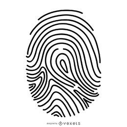 Fingerprint thin line illustration
