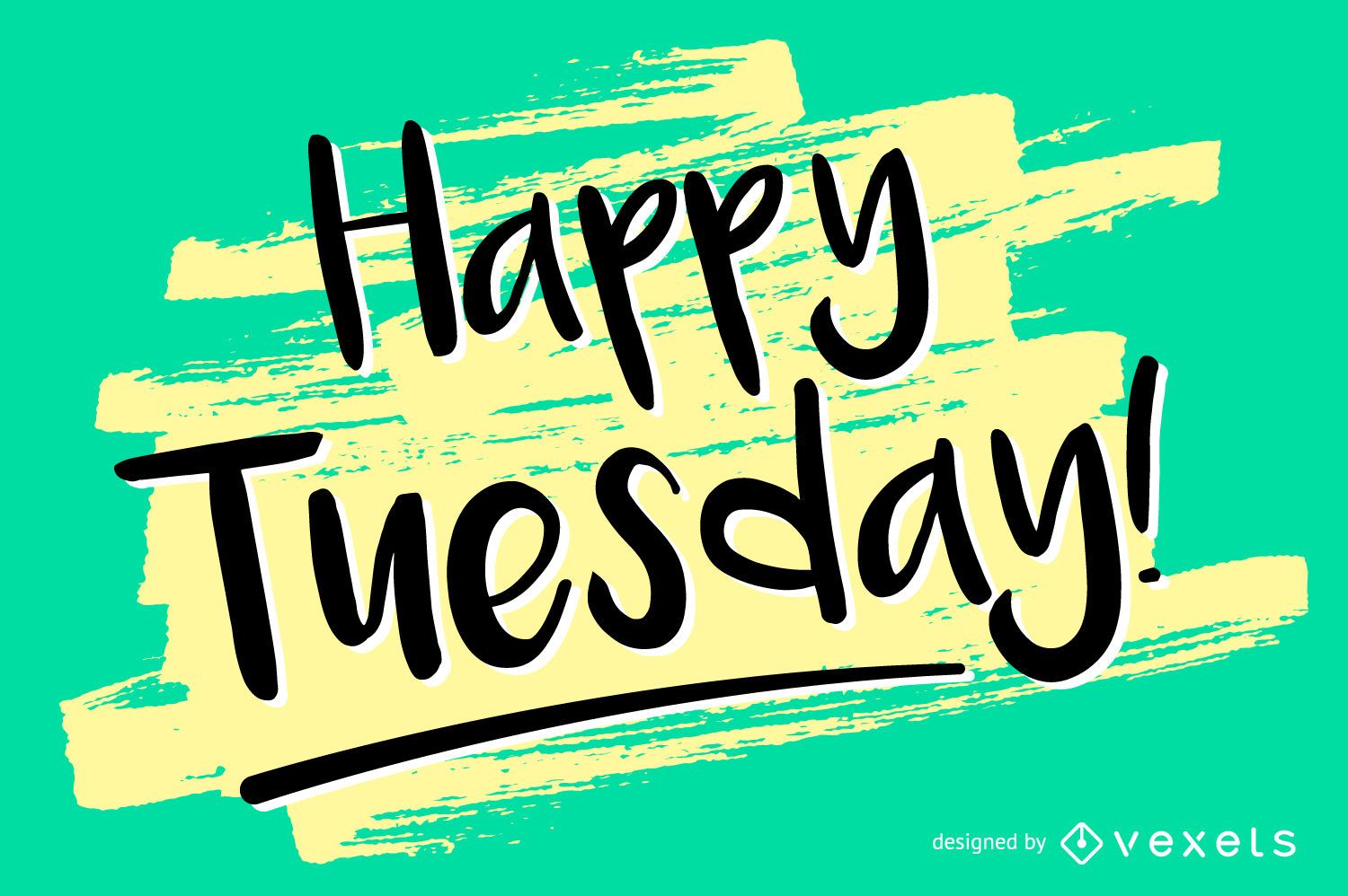 Diseño manuscrito de Happy Tuesday - Descargar vector