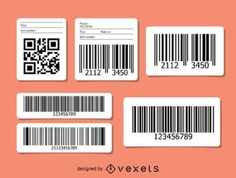 QR and barcode set