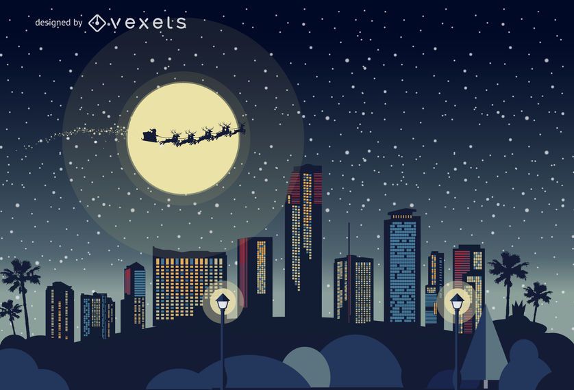 Miami Christmas skyline Miami Christmas skyline