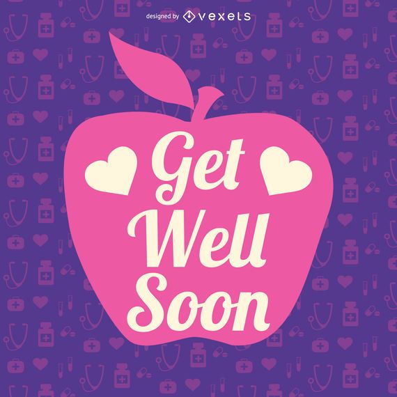 Get well soon apple message Get well soon apple message