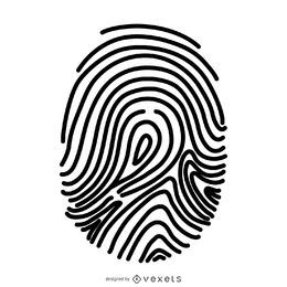 Grundlegende Fingerabdruckillustration Grundlegende Fingerabdruckillustration