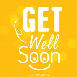 Happy Get Well Soon Design Vector Download