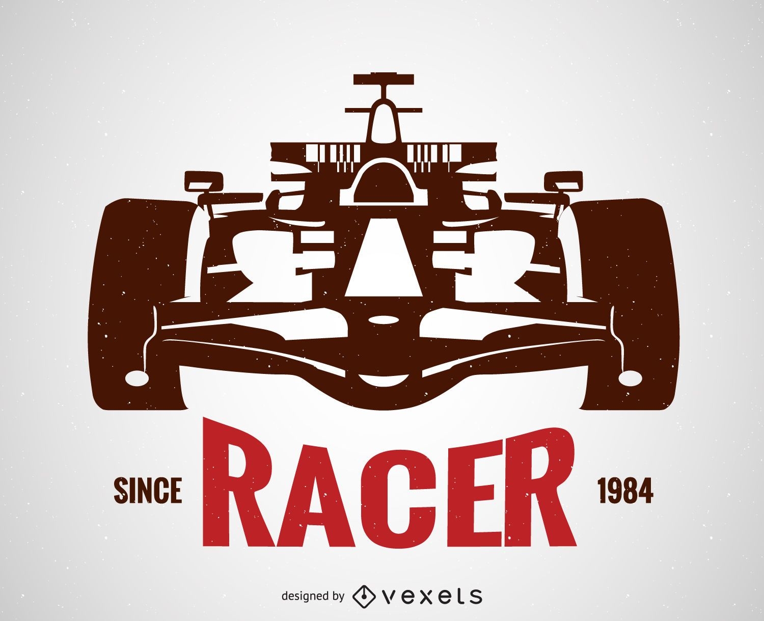 Racing Car Silhouette Poster