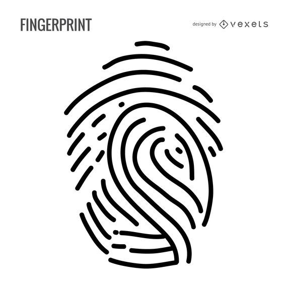 Minimalist fingerprint illustration Minimalist fingerprint illustration