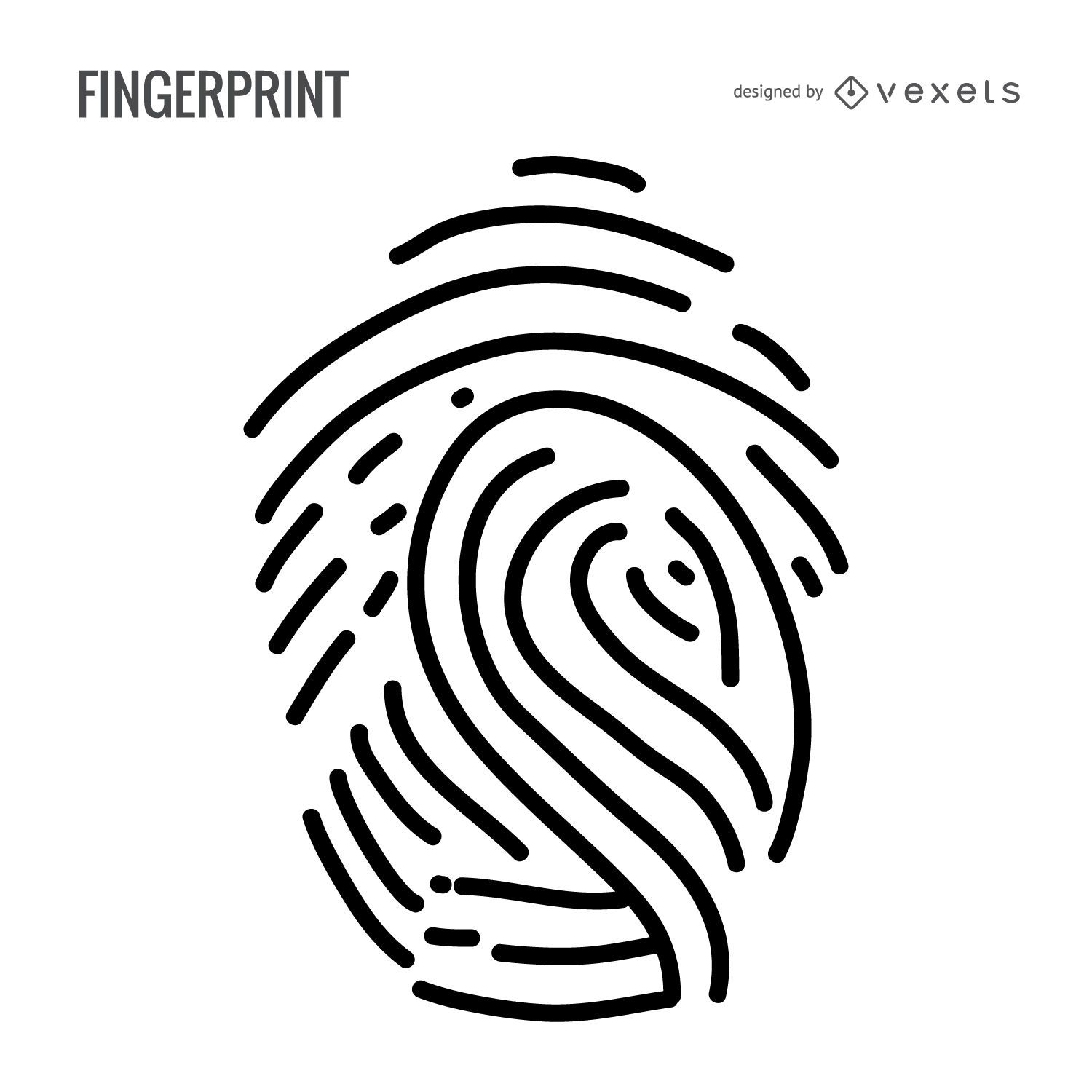Minimalist fingerprint illustration
