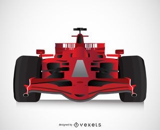 Isolated 3D race car