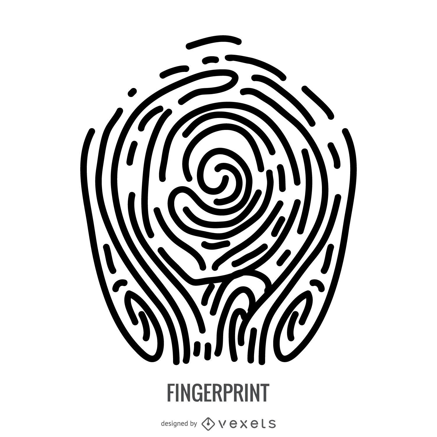 Abstract fingerprint illustration