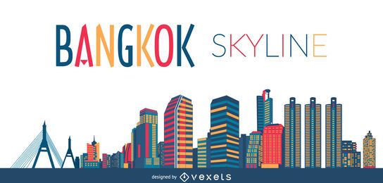 Bangkok skyline silhouette
