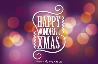 Etiqueta de Natal sobre bokeh