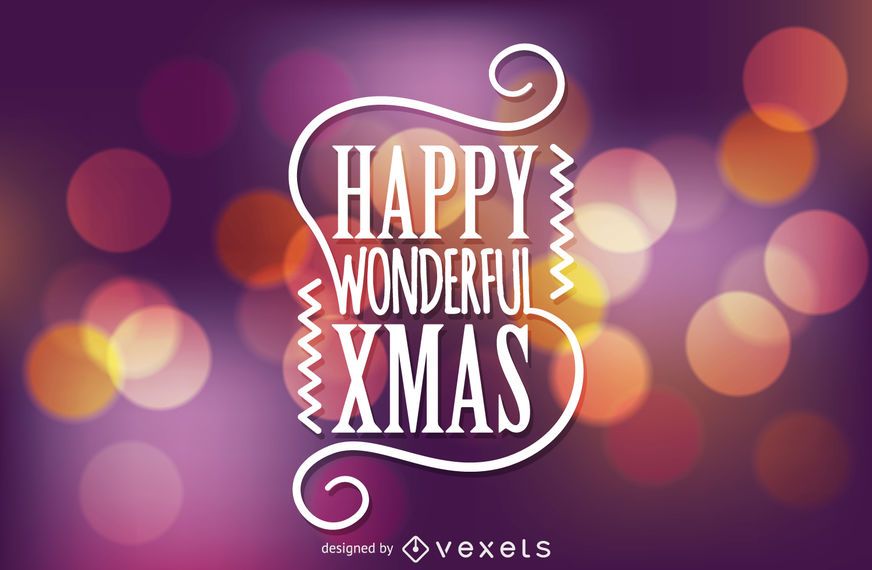 Christmas label over bokeh Christmas label over bokeh