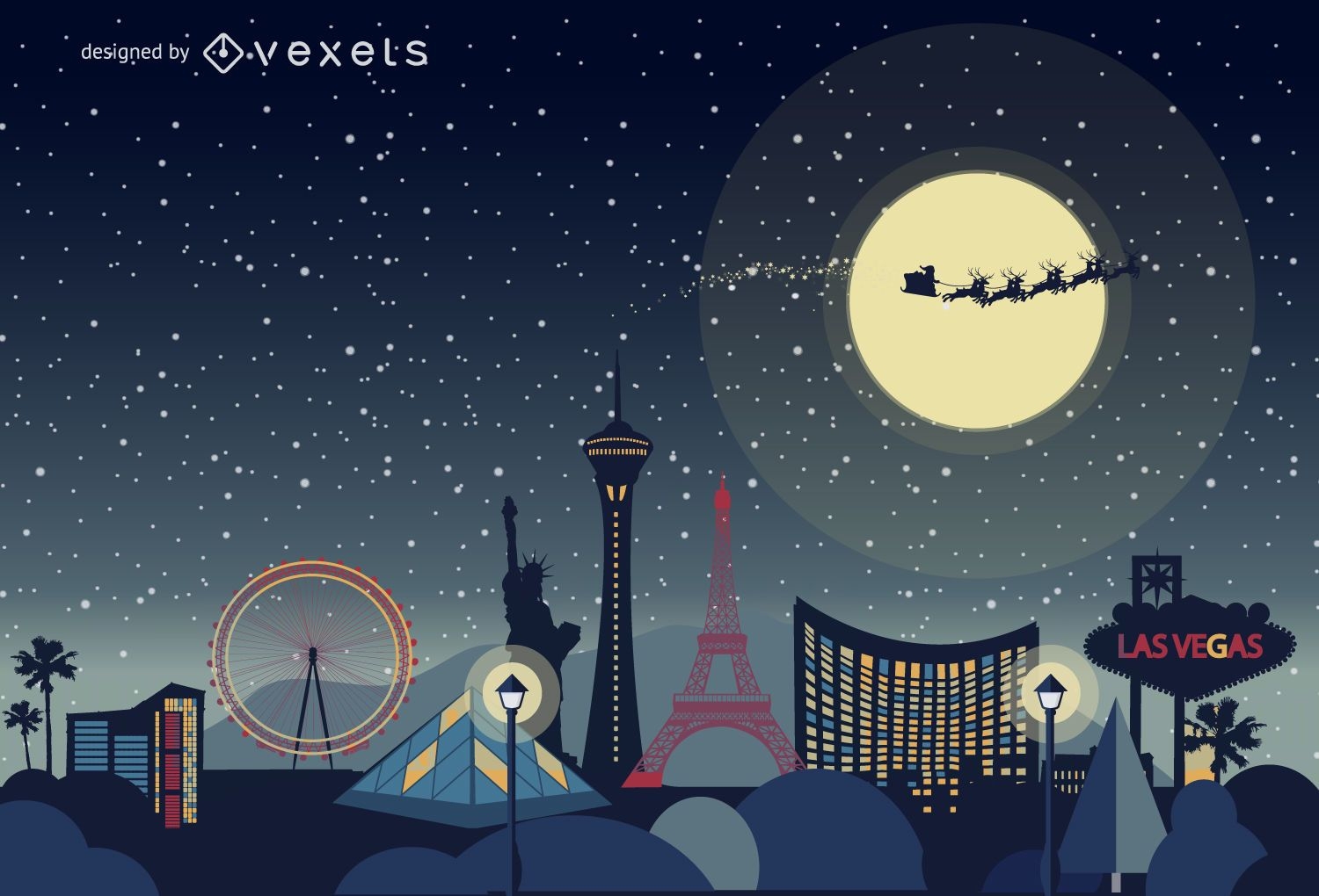 Las Vegas Weihnachts-Skyline