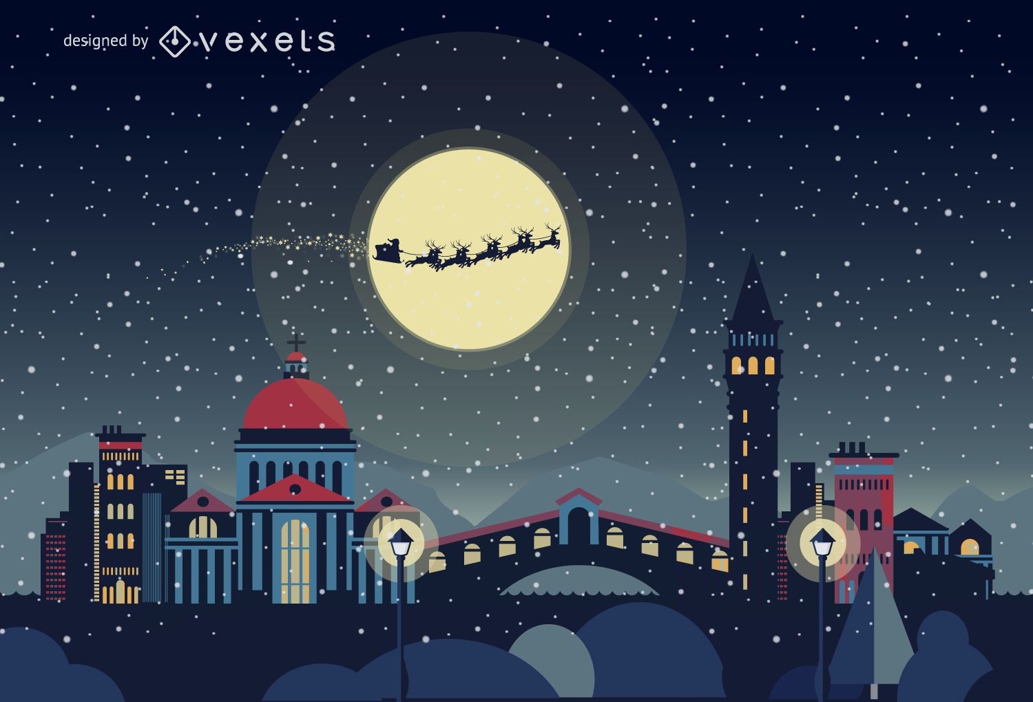 Venedig Weihnachts-Skyline