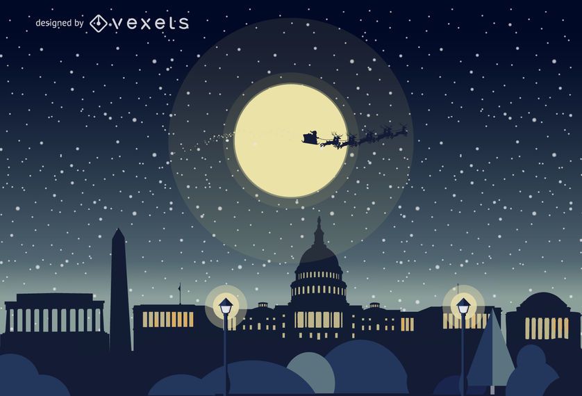 Washington Christmas skyline Washington Christmas skyline