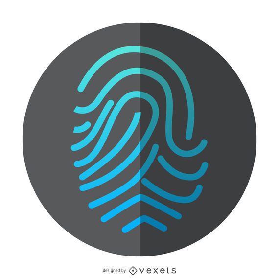 Ícone de identificação de impressão digital Ícone de identificação de impressão digital