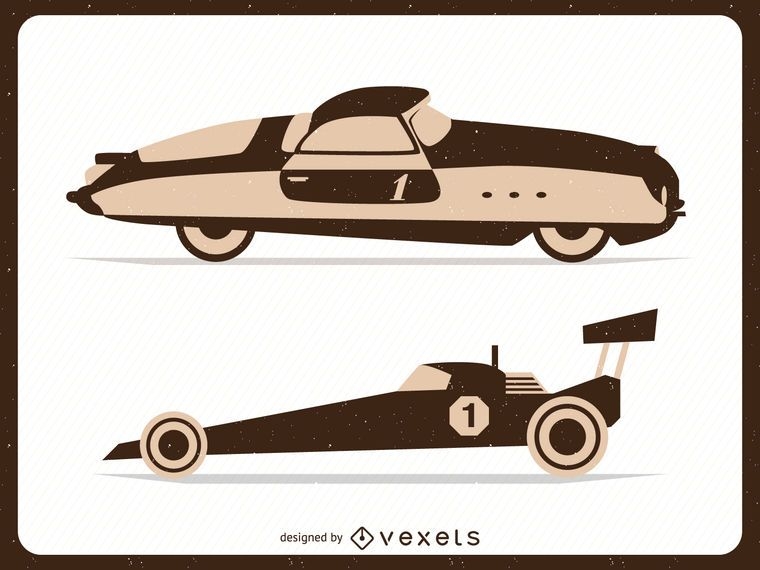 Download Vintage Racing Car Illustrations - Vector Download