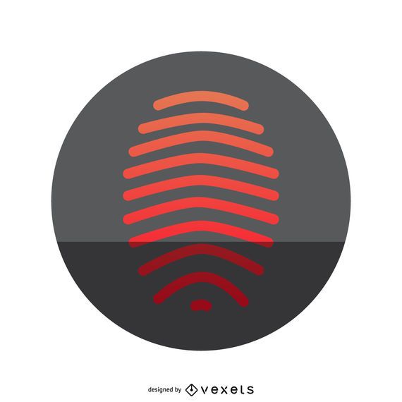 Red fingerprint icon Red fingerprint icon